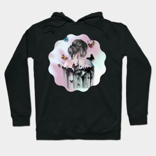 Girl with Butterflies 1 Hoodie